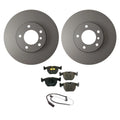 Hella Front Rotors & Low-Met Disc Brake Pad Kit for BMW E39 530i 540i (1997–2003)