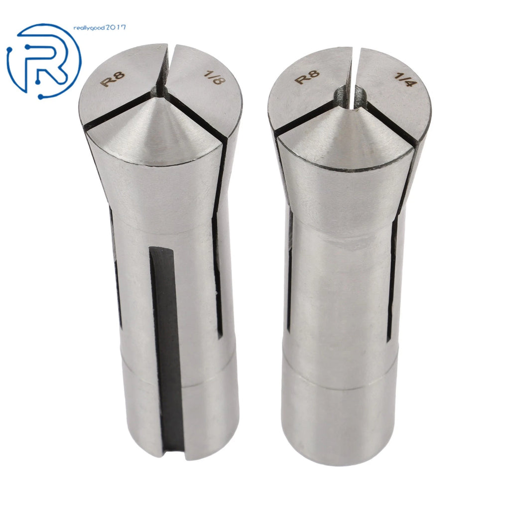 8 Pcs R8 Collet Set for R8 Machines (Fractional 1/8" to 1")