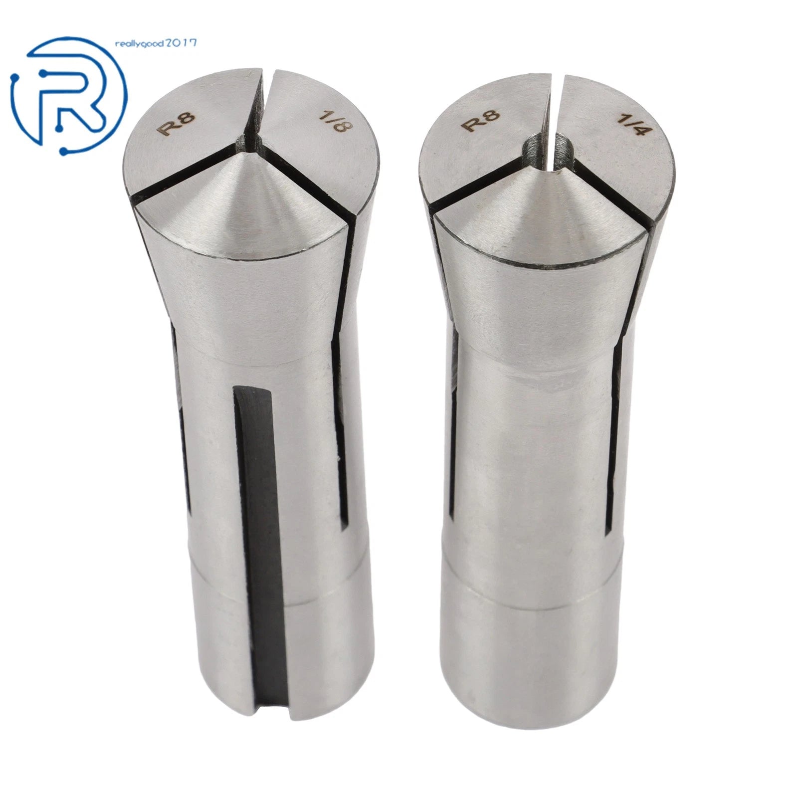 8 Pcs R8 Collet Set for R8 Machines (Fractional 1/8" to 1")