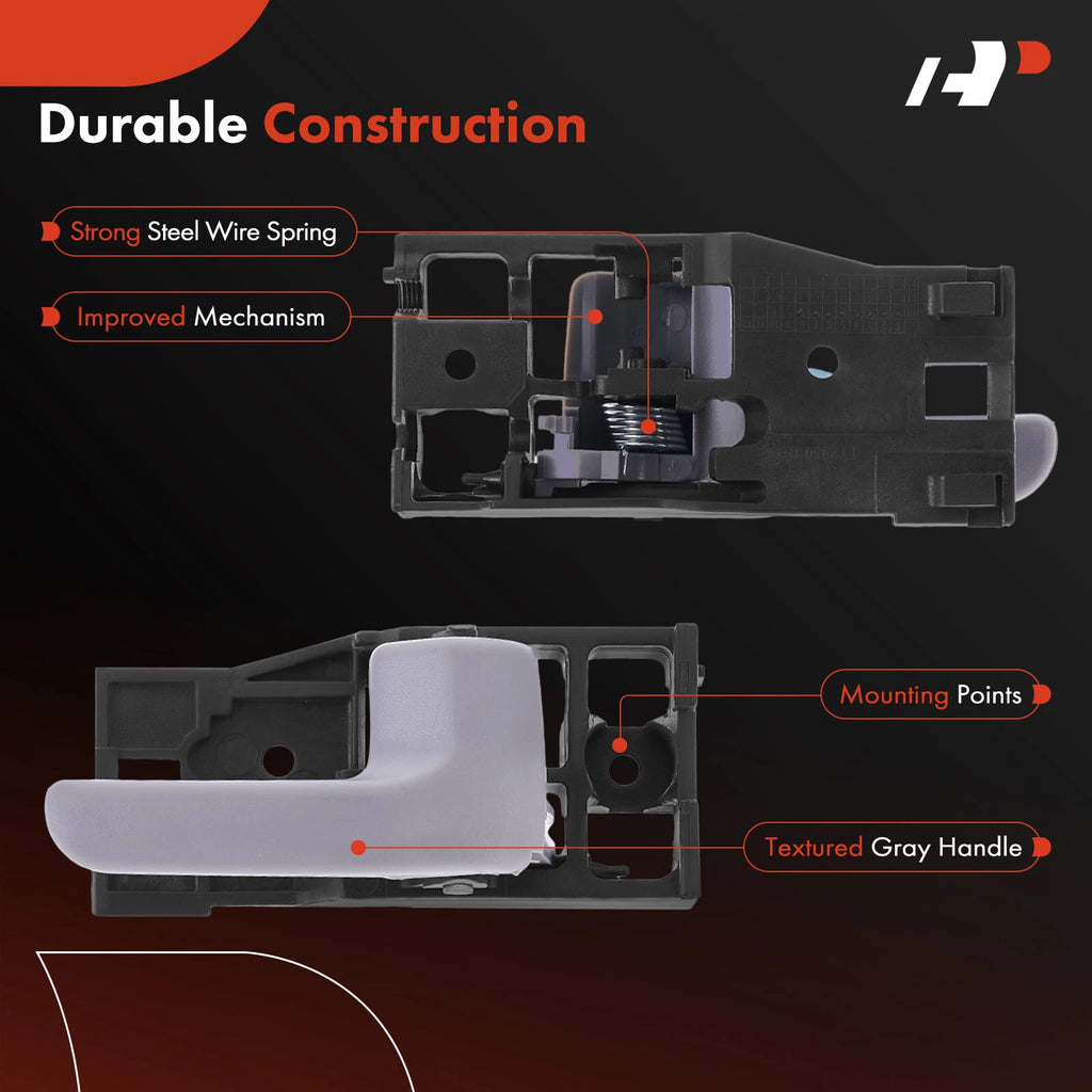 Rear Right Interior Door Handle for Toyota Tundra (2000–2006) Charcoal