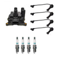 Denso Ignition Coil & Wire Set 4 Iridium TT Spark Plug Kit for Mazda 2.0L L4