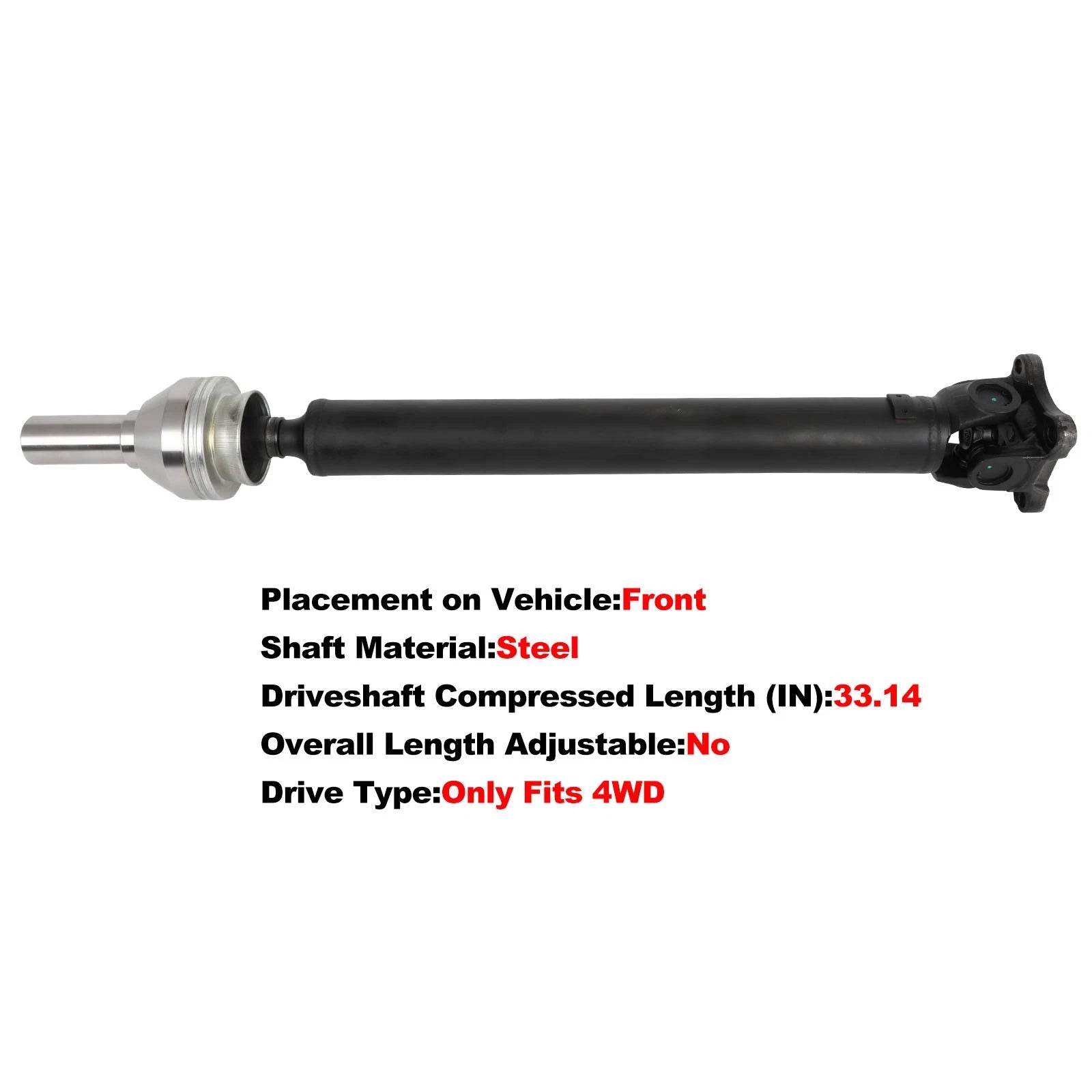 Front 4WD Drive Shaft Assembly for Ram 1500 (2014–2016) 938-090