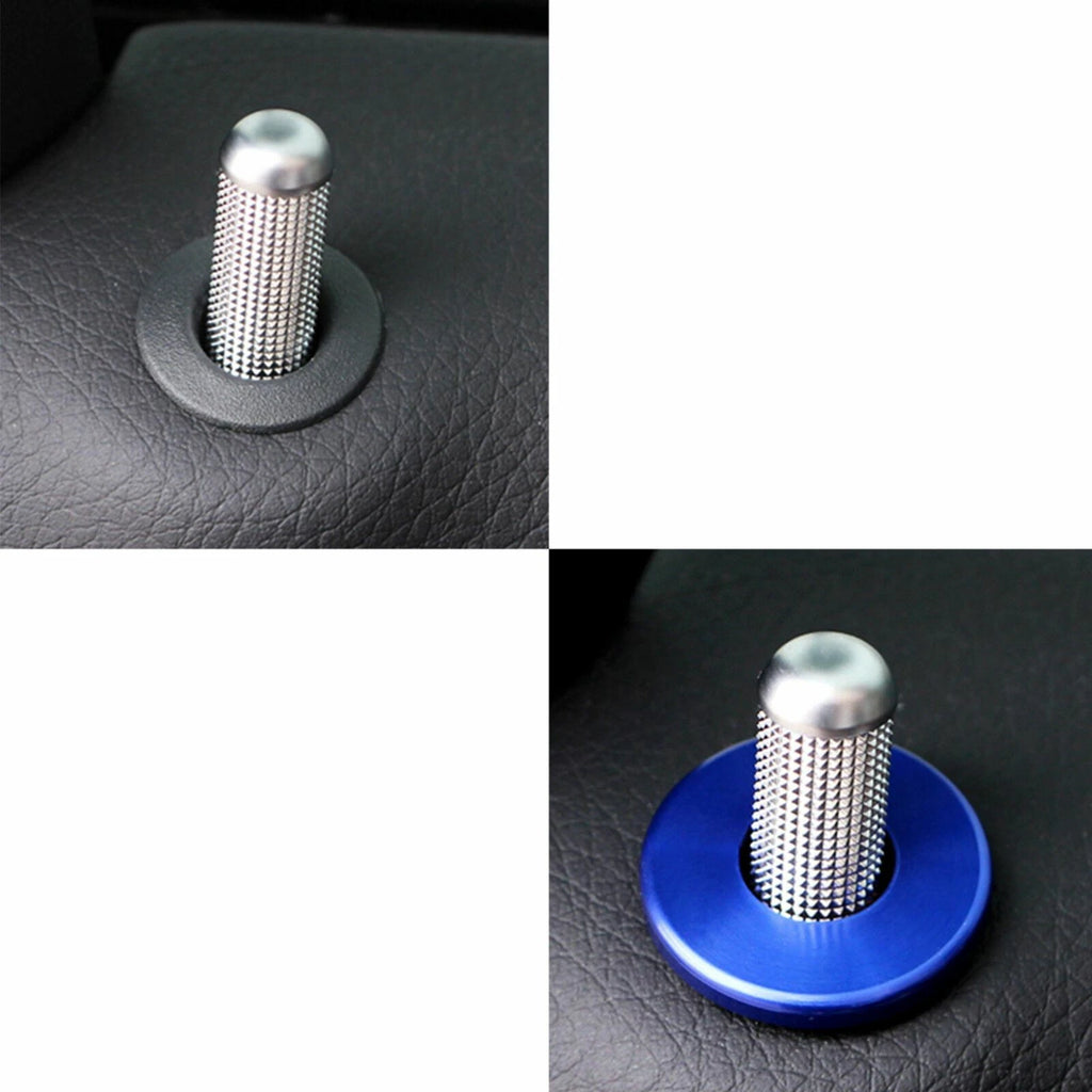 2-Pack Blue Aluminum Window Lift Lock Ring Cover for Mercedes-Benz C/E/S (2000-2020)