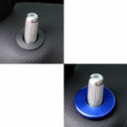 2-Pack Blue Aluminum Window Lift Lock Ring Cover for Mercedes-Benz C/E/S (2000-2020)