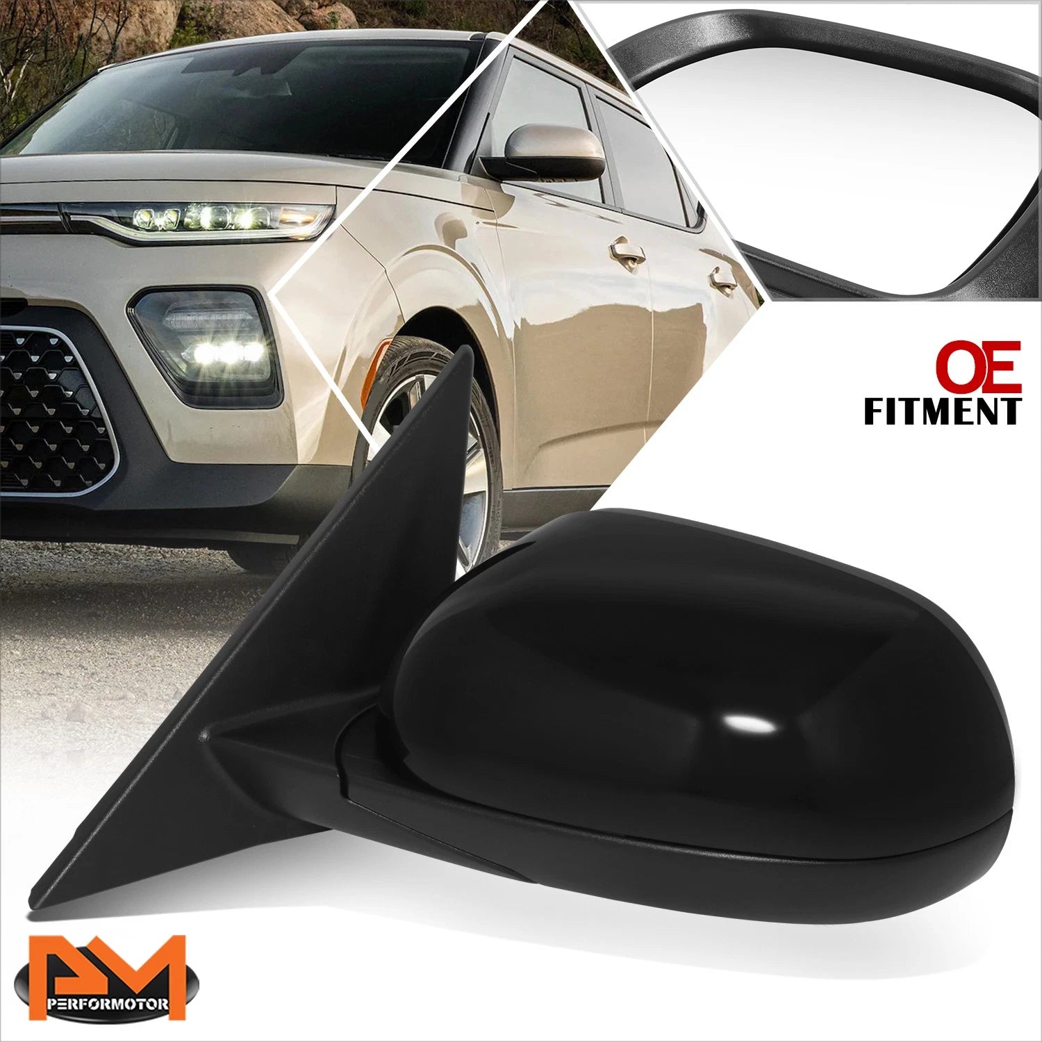 Power Adjust Side Rear View Door Mirror for Kia Soul (2020–2022)