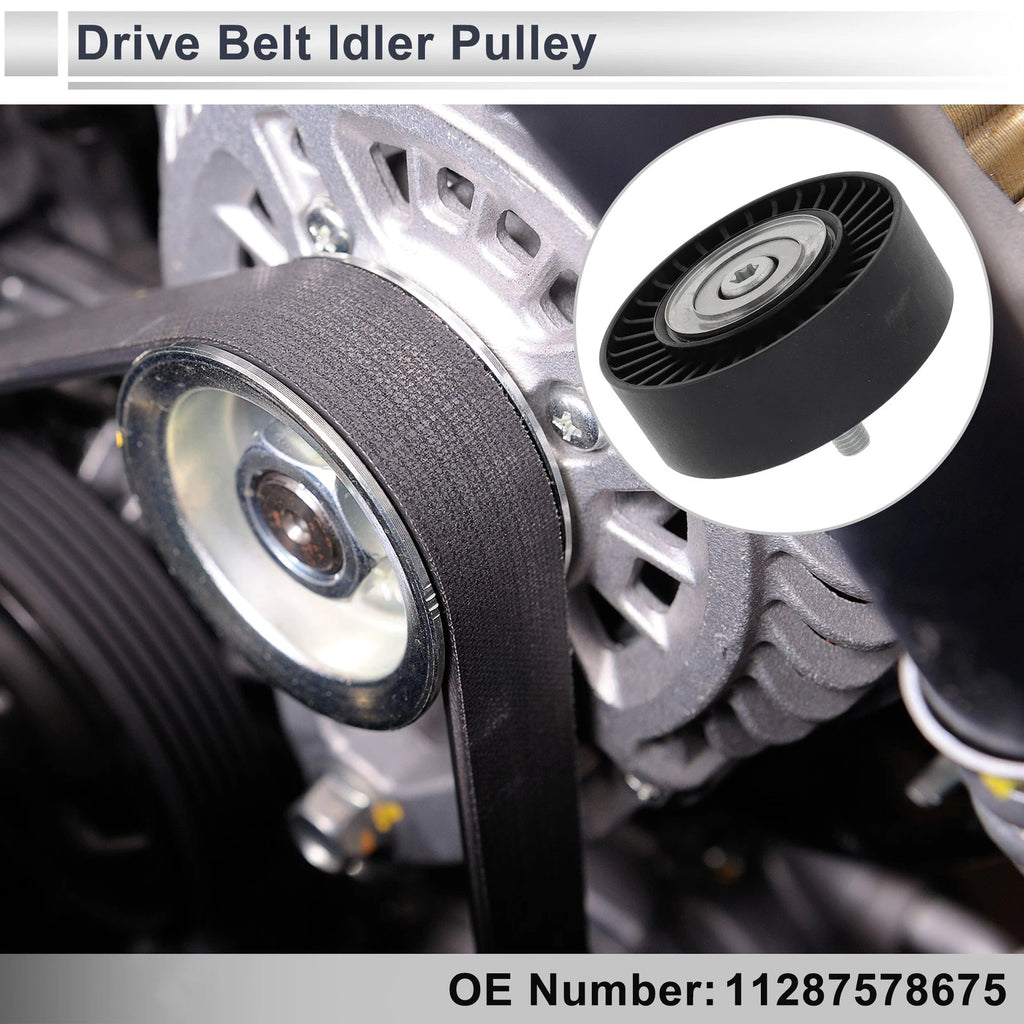 Drive Belt Idler Pulley for BMW Series 3 (2008–2012) No. 11287578675 Black