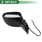 Left Side Door Mirror for Honda Civic 2012-2015 Manual Folding Gloss Black