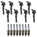 Set of 8 Ignition Coils & Spark Plugs for Ford F-150 4.6 V8 (1997–2003)