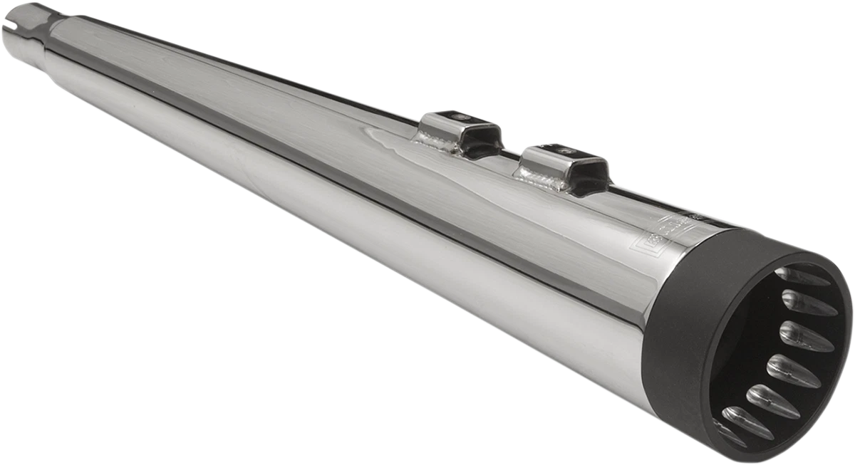 Bassani Xhaust DNT Megaphone Muffler - Chrome/Black for FL ('95–'16) 1F57DNT5