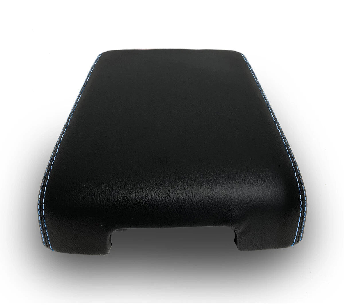 Leather Console Lid Armrest Cover for Infiniti QX60 (2014–2020) Blue Stitch