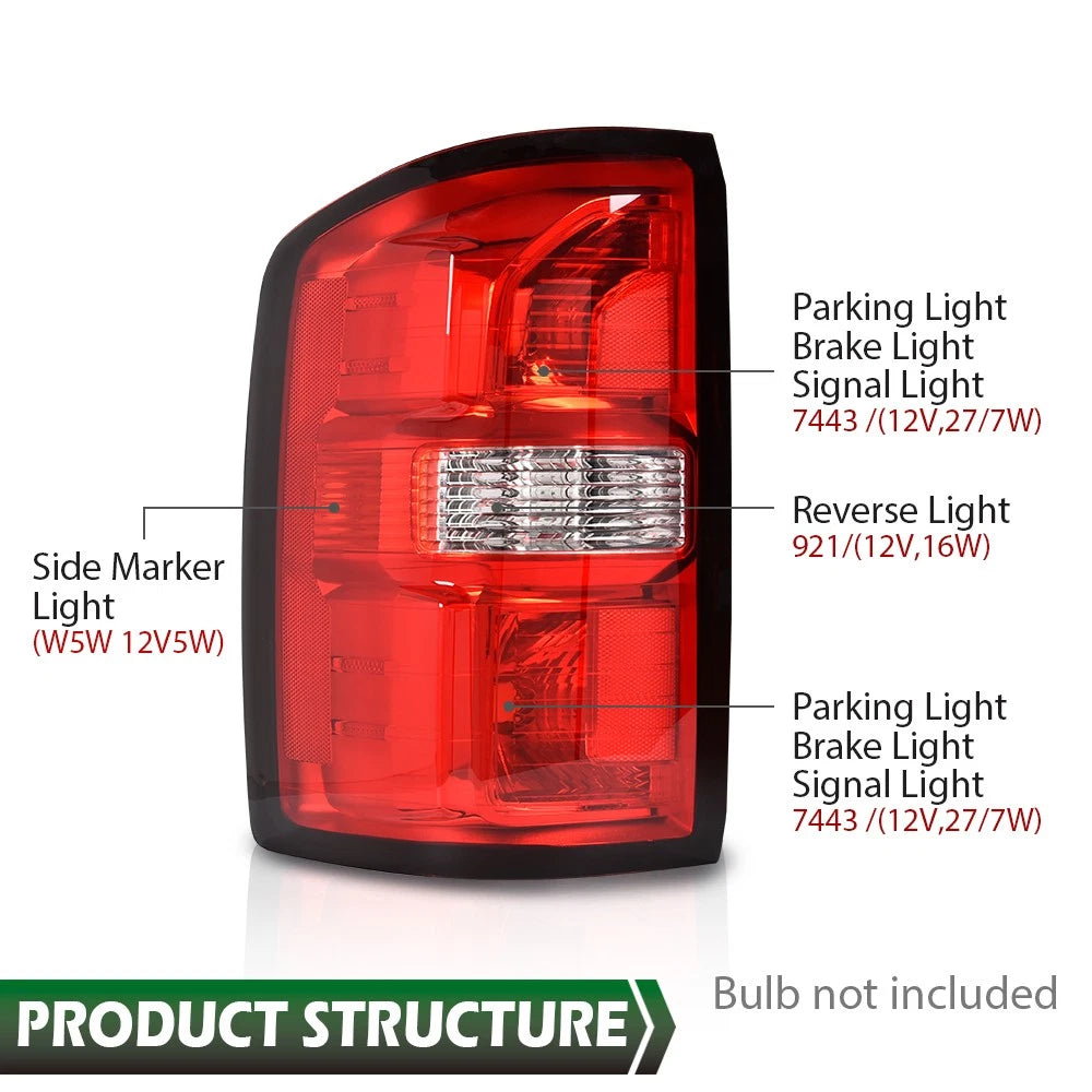 Rear Tail Light for GMC Sierra 1500 2500 3500 HD (2014–2018)