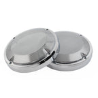 6.5" Saddlebag Lid Speaker Grill Covers for Harley Touring (1983-2020)  Chrome