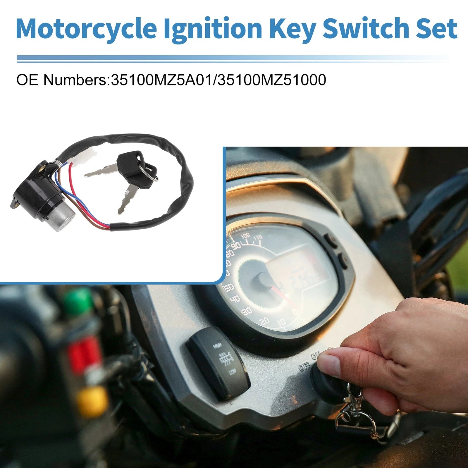 Set of 1 Ignition Key Switch No.35100MZ5A01 for Honda Magna 750 (1995–1996)