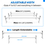 Adjustable Roof Mount Ladder Rack for Enclosed/Opened Trailer 4'-8.5'