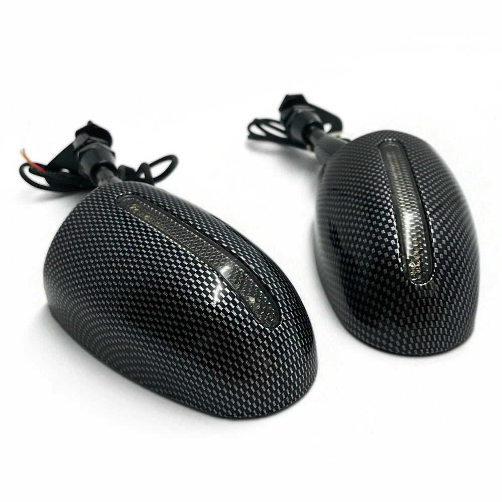 LED Rearview Mirror 6MM for Harley, Suzuki, Kawasaki, Yamaha, Honda