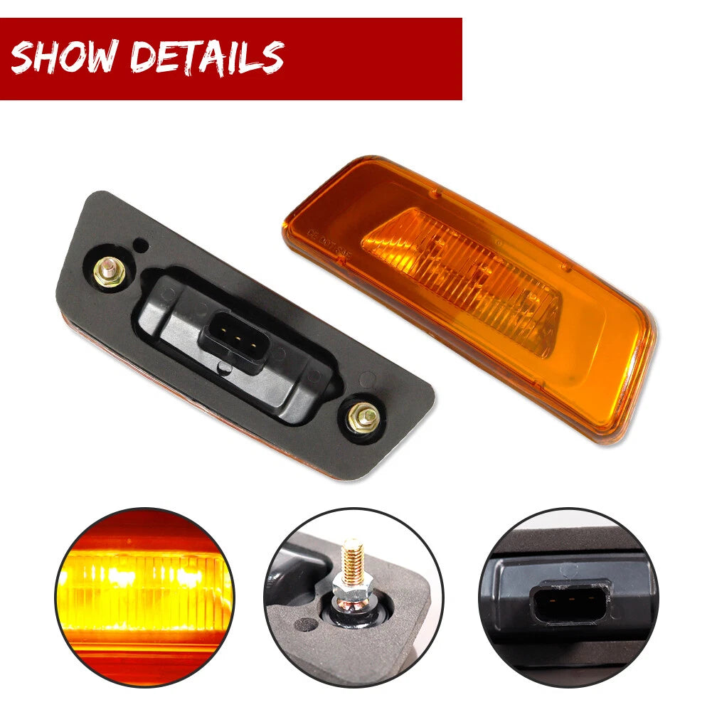 Amber LED Wheel Fender Side Marker Lights for Kenworth T680 (2016–2023)