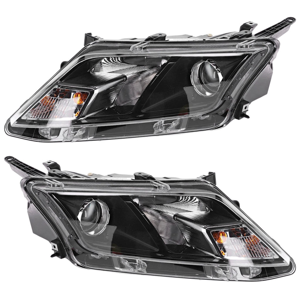 Set of 2 Halogen Headlights Assembly with Bulbs for Ford Fusion (2010–2012)