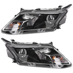 Set of 2 Halogen Headlights Assembly with Bulbs for Ford Fusion (2010–2012)