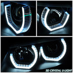 Blue LED 3D Crystal U-Halo for BMW 3-Series E90 (2009–2012)