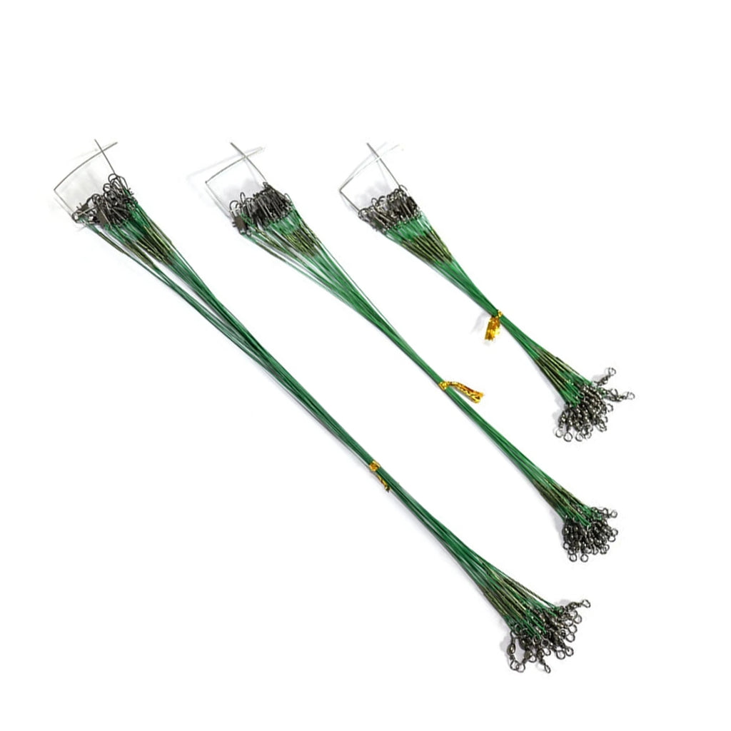60Pcs Marine Grade Fishing Leader Lines Rust Proof Flexible Wire for Saltwater