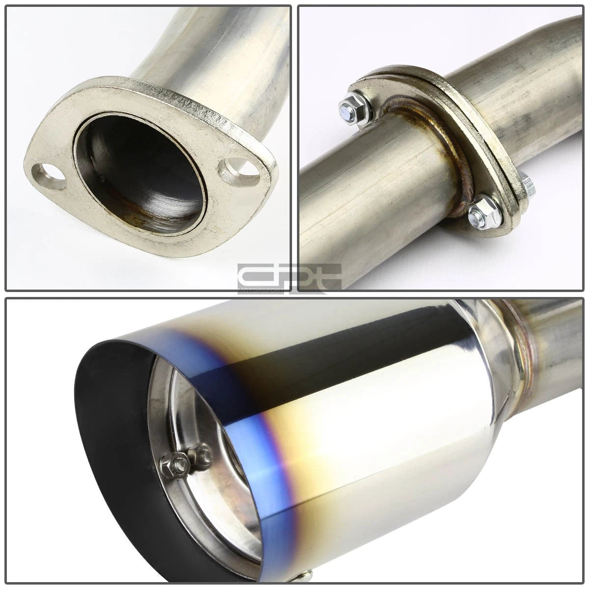 Dual 4" Burnt Muffler Tip Catback Exhaust for Nissan Maxima (2009–2015)