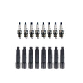 Set of 8 Denso U-Groove Spark Plugs & NGK Coil Boots for W140 E420 S420 SL500