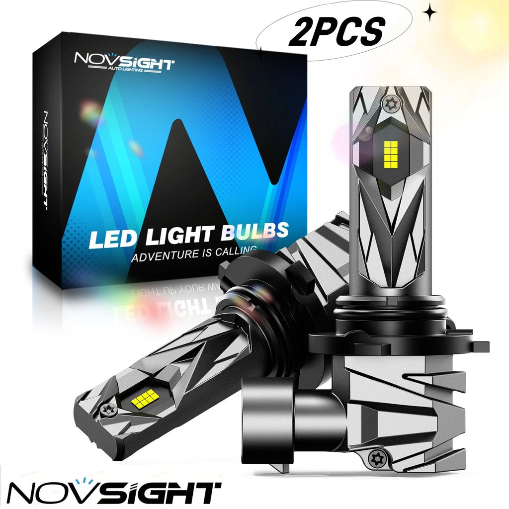 2pc 9006 LED Headlight Bulb for NOVSIGHT (6500K, 16000LM, 60W)