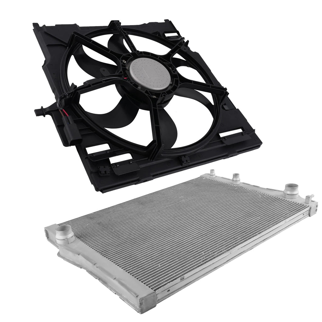 Electric Radiator & Cooling Fan Kit for BMW X5 E70 X6 E71 (2008–2014)
