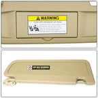 Left Side Sun Visor for Honda Civic (2006-2008) Pearl Ivory