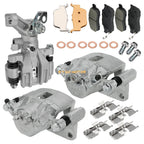 Front & Rear Brake Calipers w/Pads for Honda Pioneer 500 520 (2016–2023)