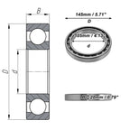 Deep Groove Ball Bearings 105x145x20mm for Scooter Skateboard (N/A)