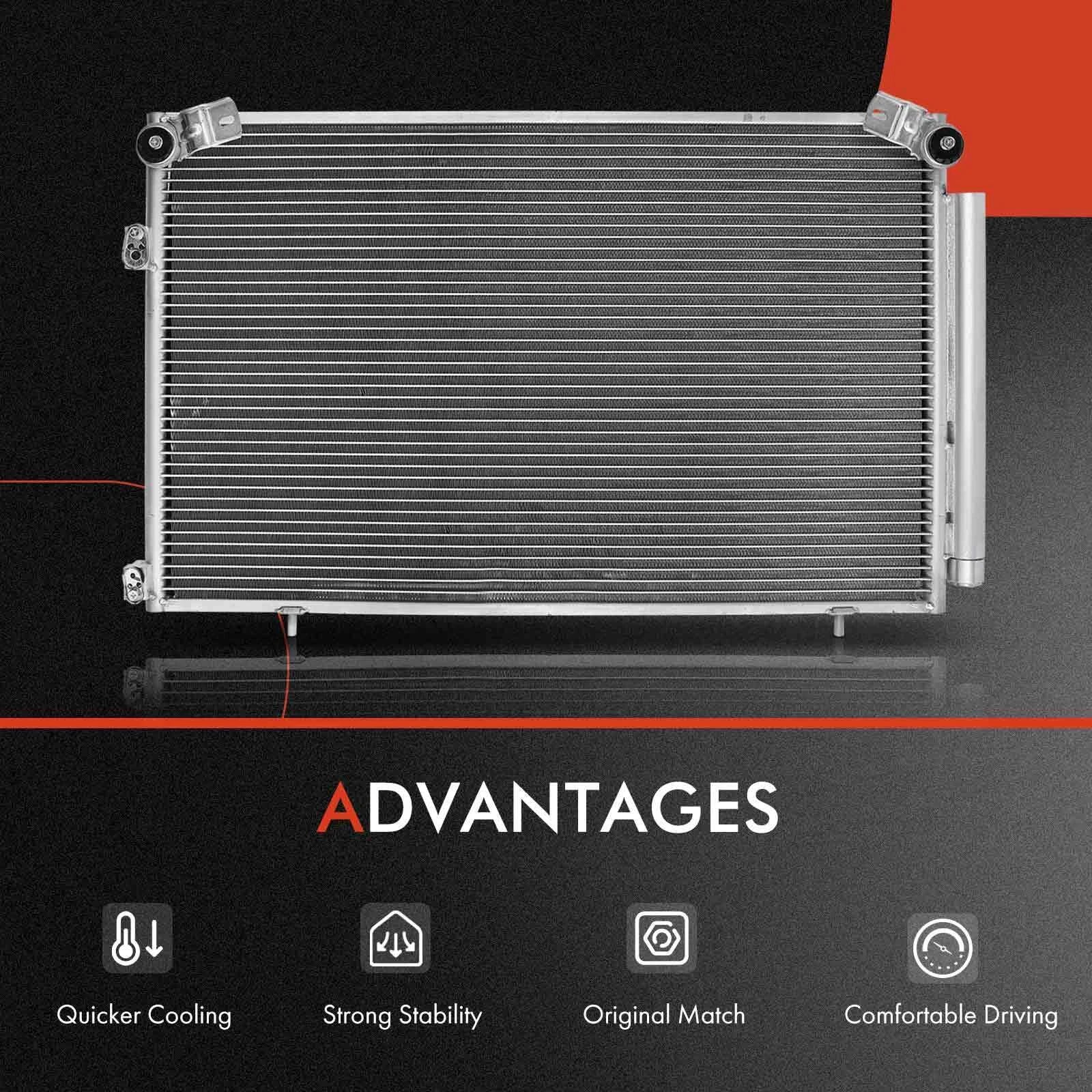 A/C Condenser and Cooling Fan Kit for Toyota Highlander (2004–2007)