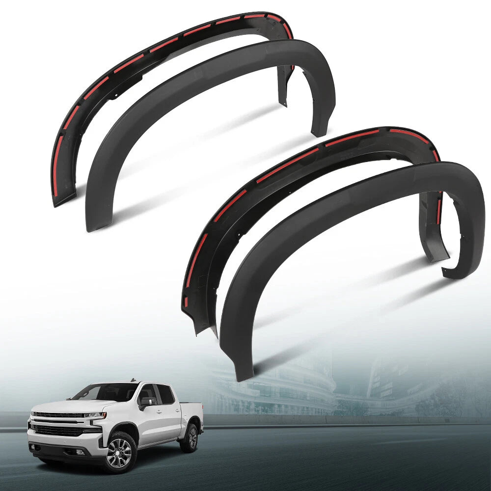 Set of 4 Fender Flares for Chevrolet Silverado 1500 (2019–2024)