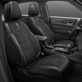 Set of 2 Front Row Seat Covers for Universal Fit Car SUV Black