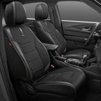 Set of 2 Front Row Seat Covers for Universal Fit Car SUV Black