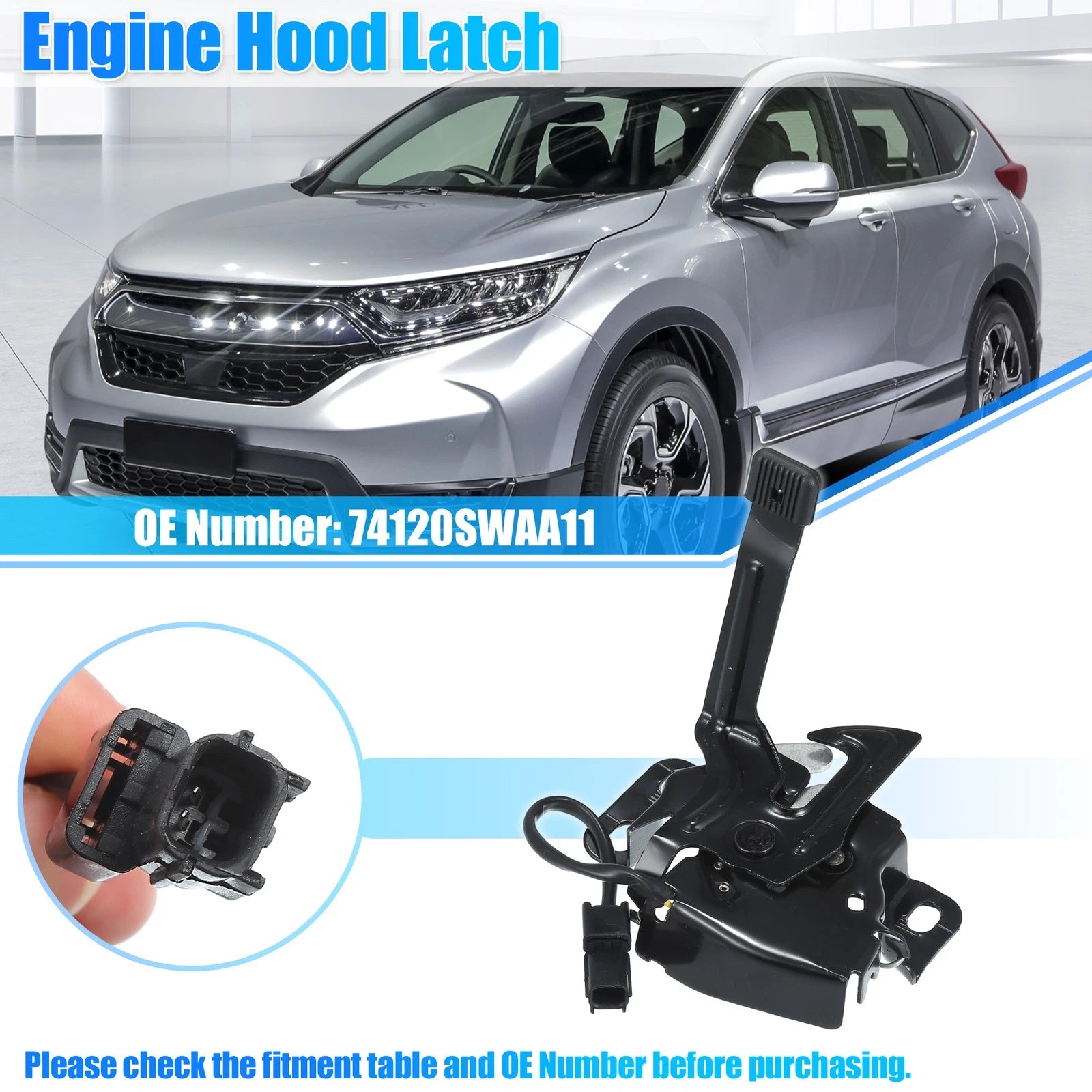 Hood Lock Latch Assembly for Honda CR-V (2007–2009) No. 74120SWAA11