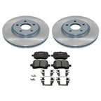 Front Rotors & Bosch QuietCast Ceramic Brake Pads Kit for G6 Malibu Aura (2005–2010)