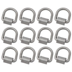 Set of 12 Heavy Duty Weld-On Forged D Rings for Automotive Use
