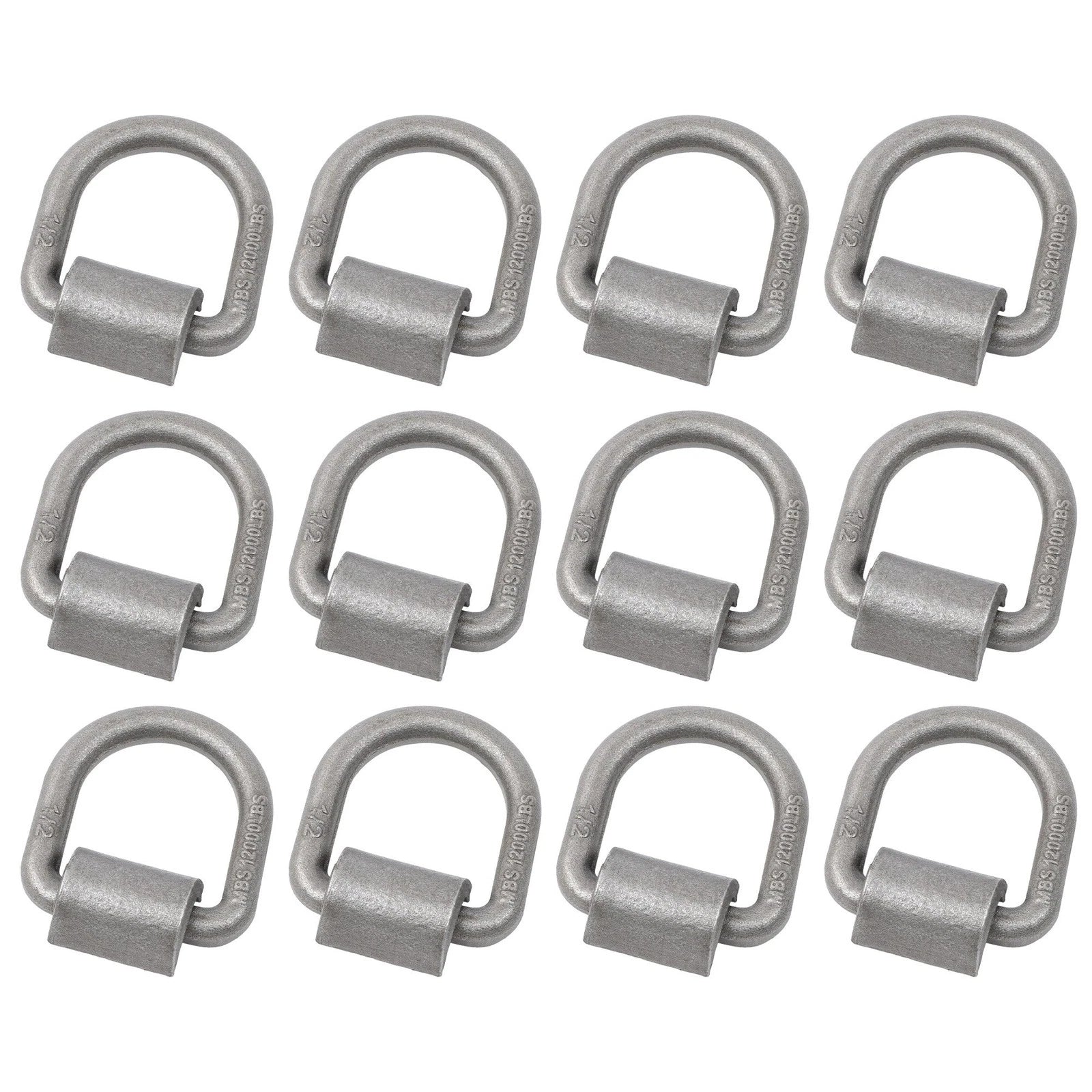 Set of 12 Heavy Duty Weld-On Forged D Rings for Automotive Use