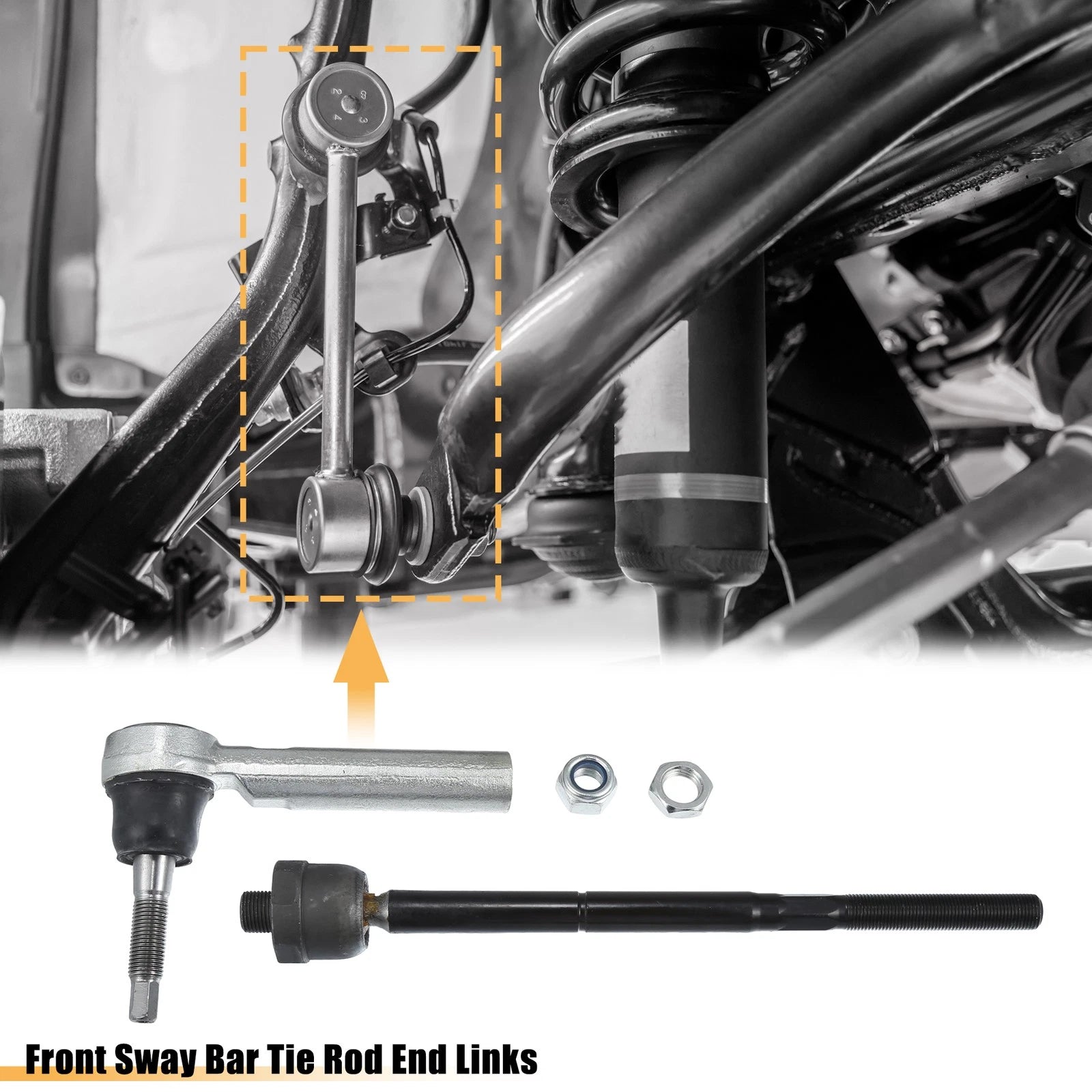 6 Pcs Tie Rod Sway Bars for Cadillac Escalade (2015–2019)