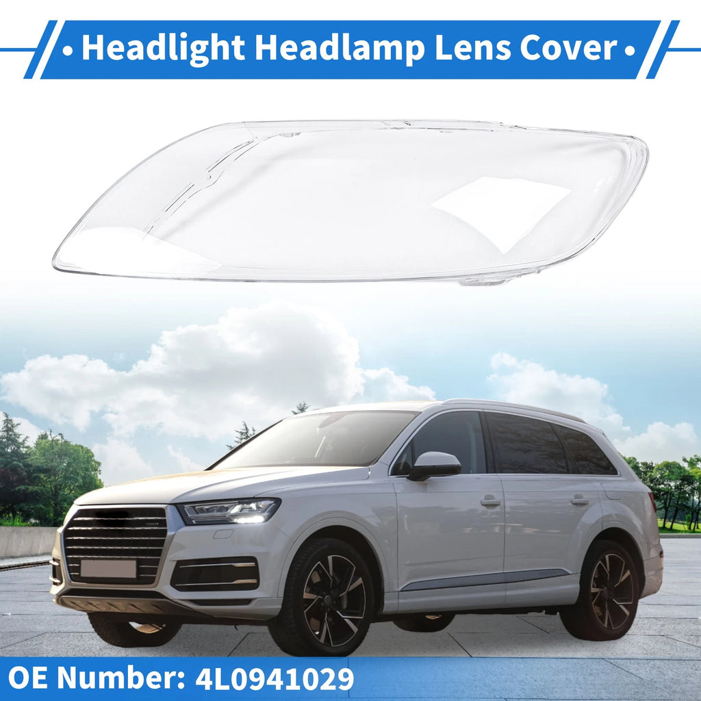 1 Pc Headlight Lens Cover for Audi Q7 (2006–2015) No. 4L0941029 Clear