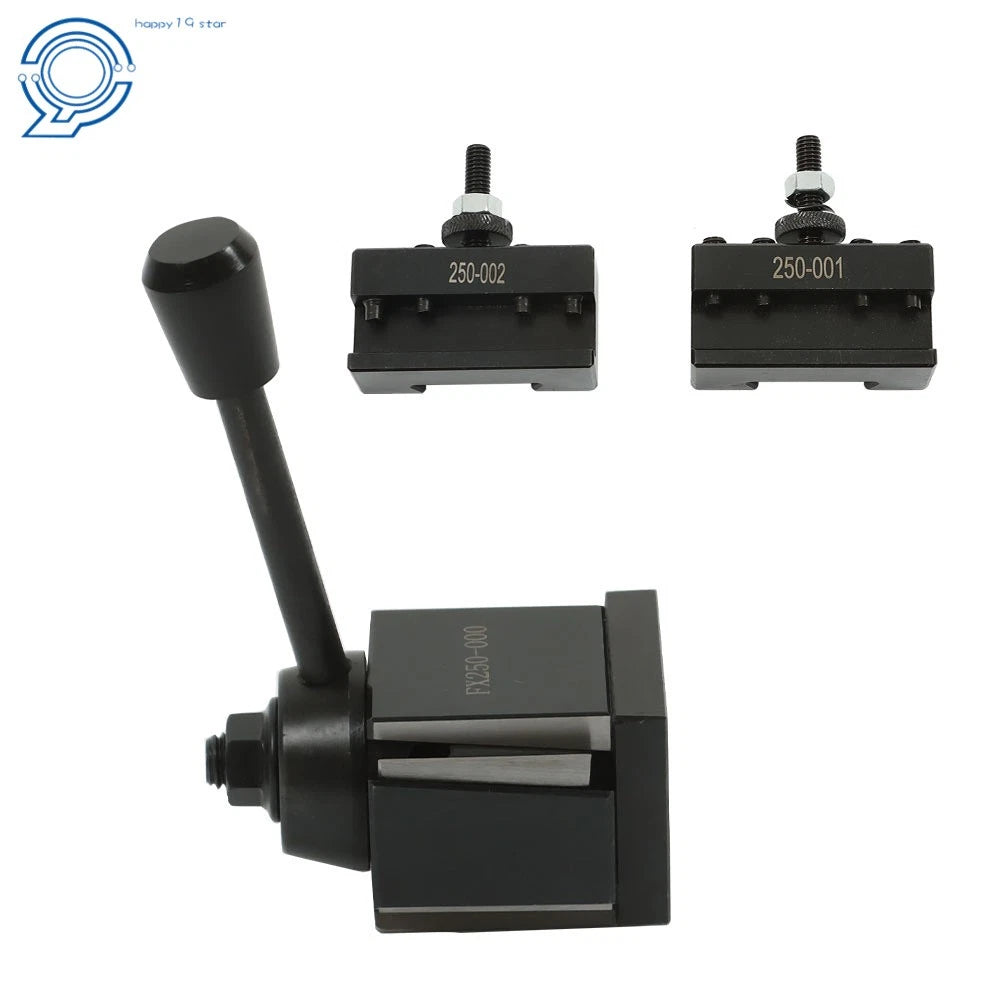 3Pcs Wedge Type Quick Change Tool Post Set for Lathe Up to 8"