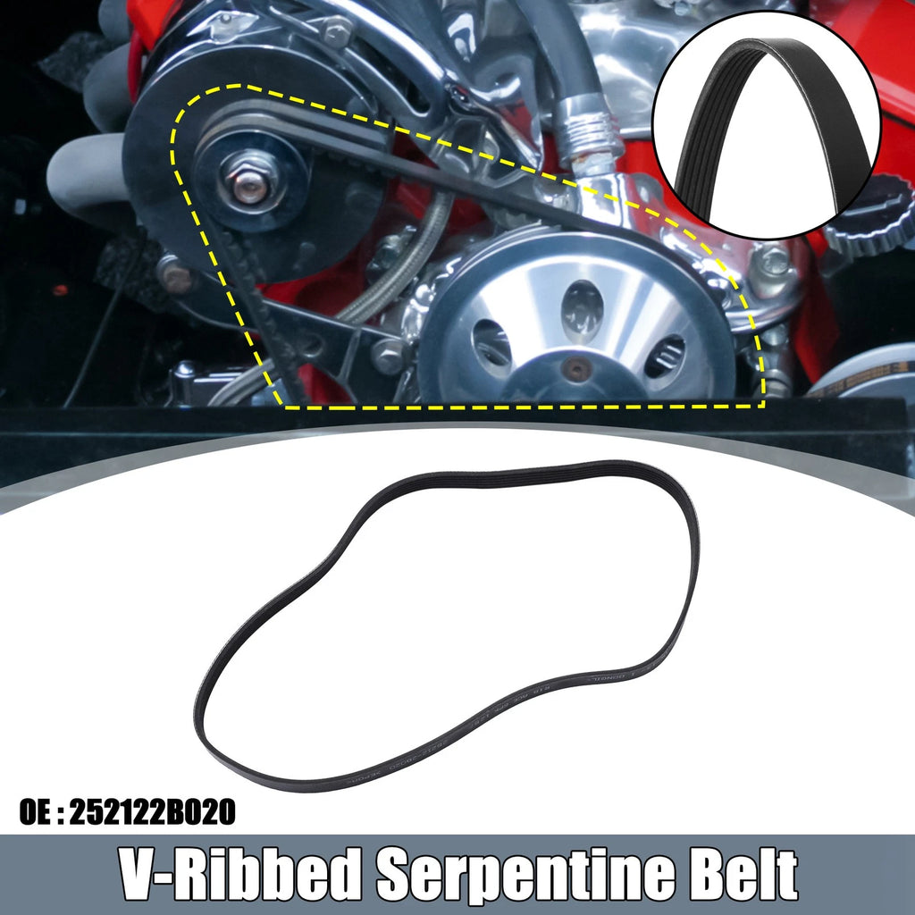 V-Ribbed Serpentine Drive Belt No. 252122B020 for Hyundai Accent (2012–2019)