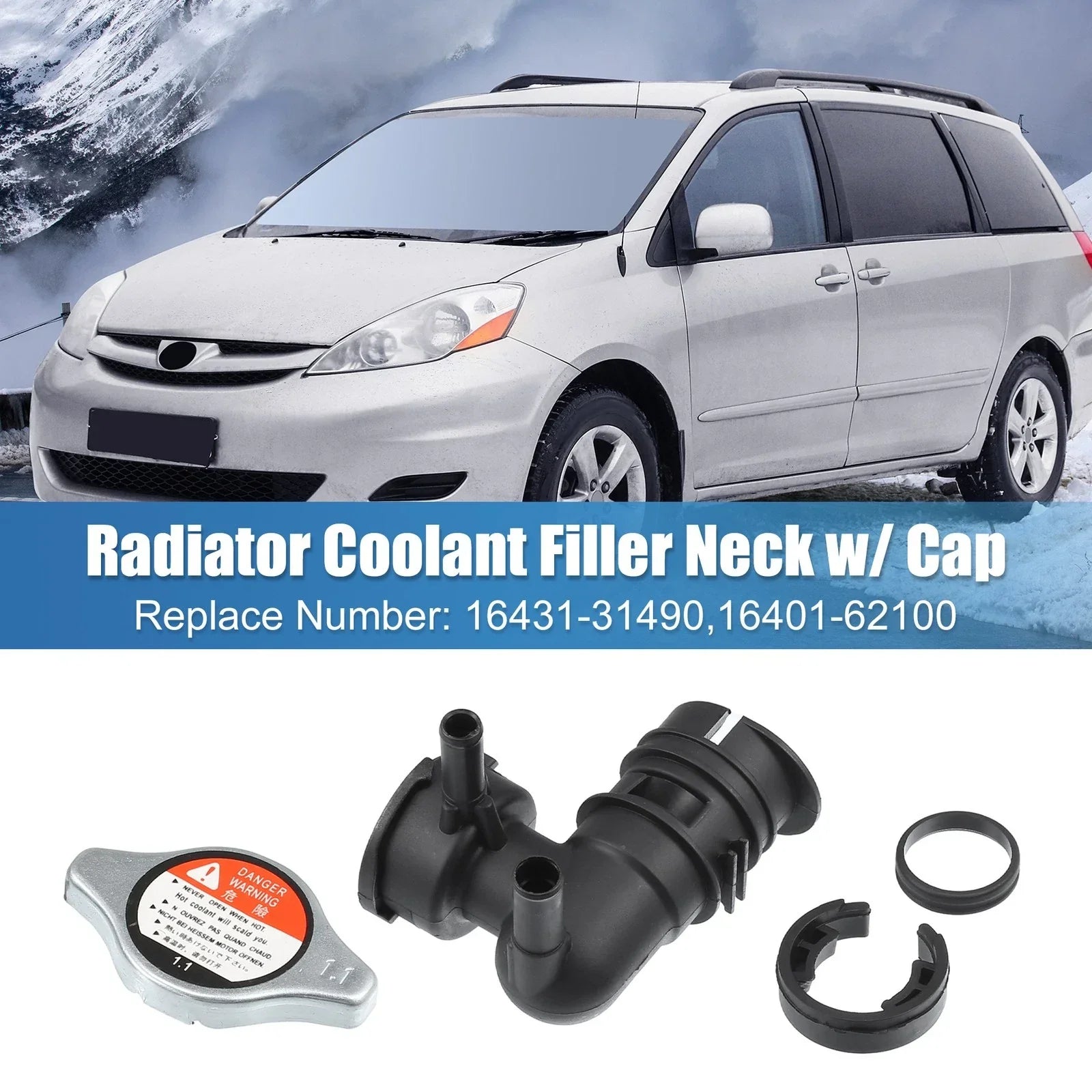 Engine Radiator Coolant Filler Neck for Toyota Lexus (2000-2023)