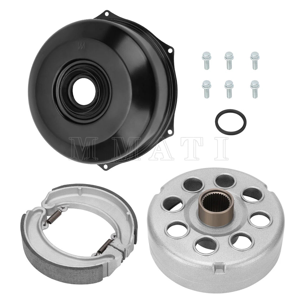 Rear Brake Drum Hub Cover Seal Kit W/Shoes for Honda Fourtrax 300 (1988–2000)
