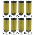 Set of 8 Engine Oil Filters for Wix (Cartridge Lube Metal Free)