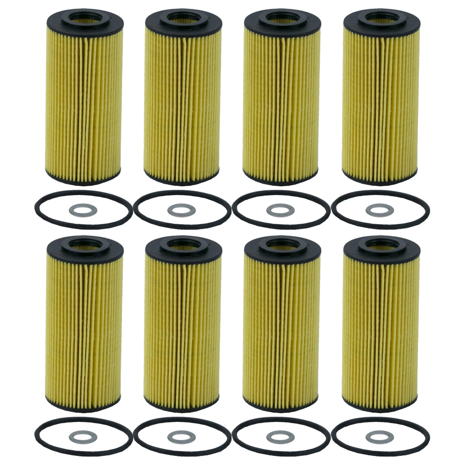 Set of 8 Engine Oil Filters for Wix (Cartridge Lube Metal Free)