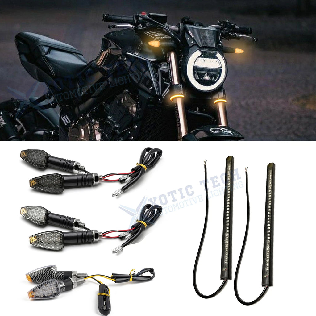Sequential Smoked Turn Signal Light Strip for Motorcycle (Year–Year)