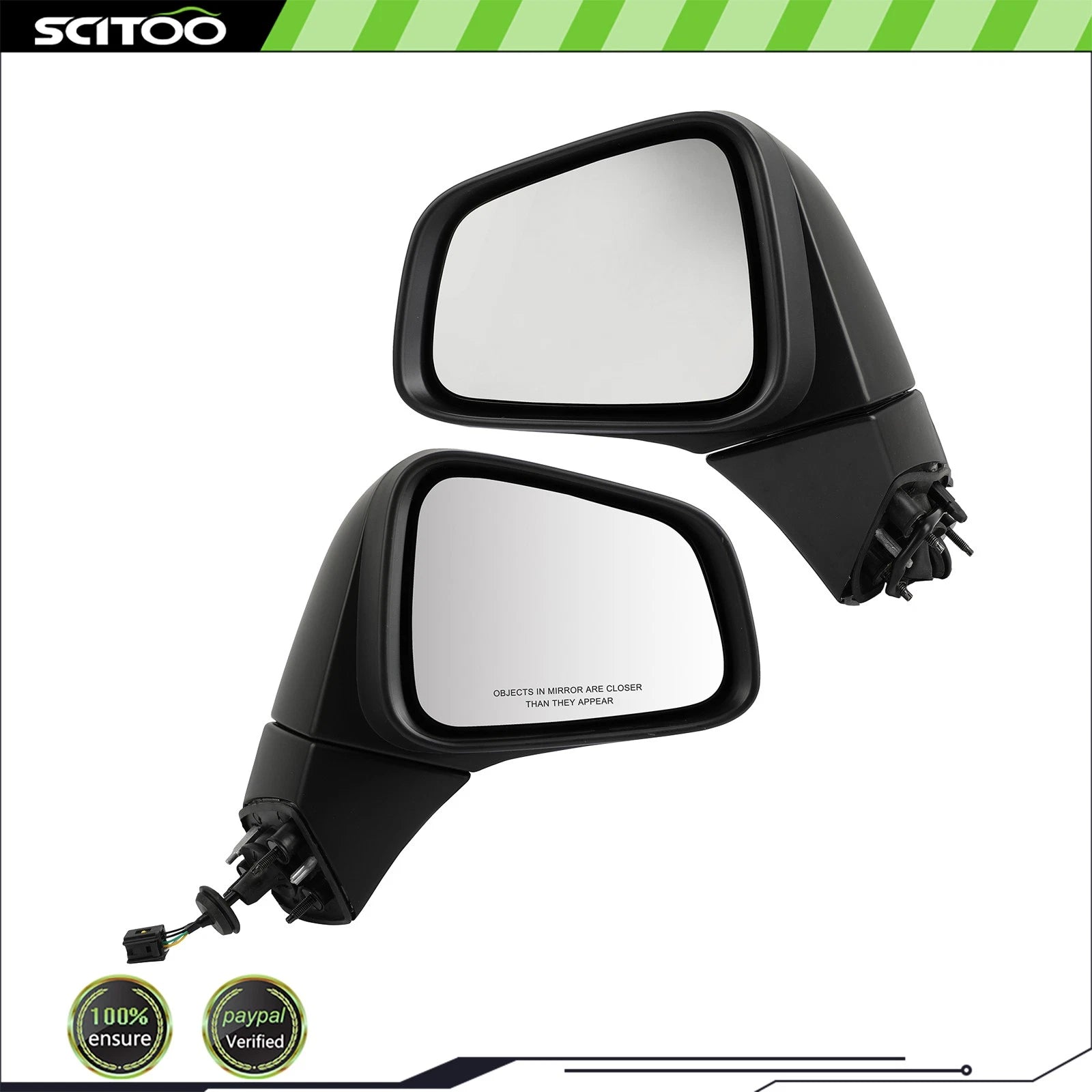 Power Mirrors Set of 2 for Chevy Trax (2015–2016) Heated Black 5Pin