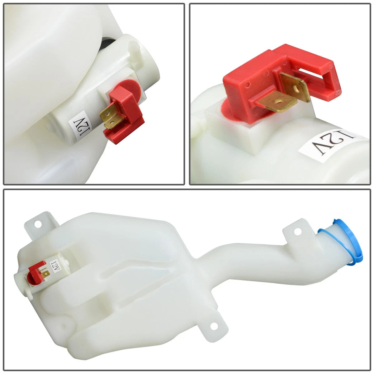 Windshield Washer Fluid Reservoir Tank Bottle w/Cap+Pump for Acura Integra (1997–2001)